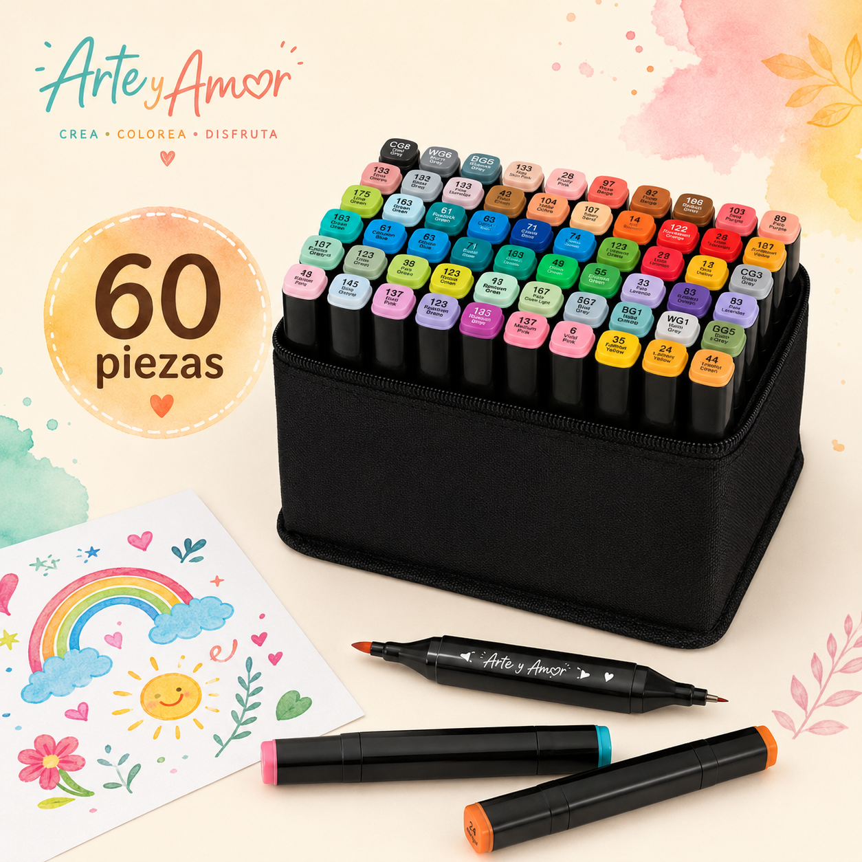 Set de Marcadores 60 Piezas