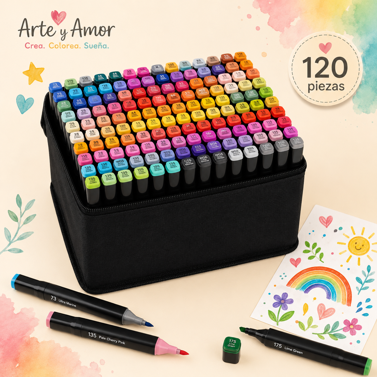 Set de Marcadores 120 Piezas